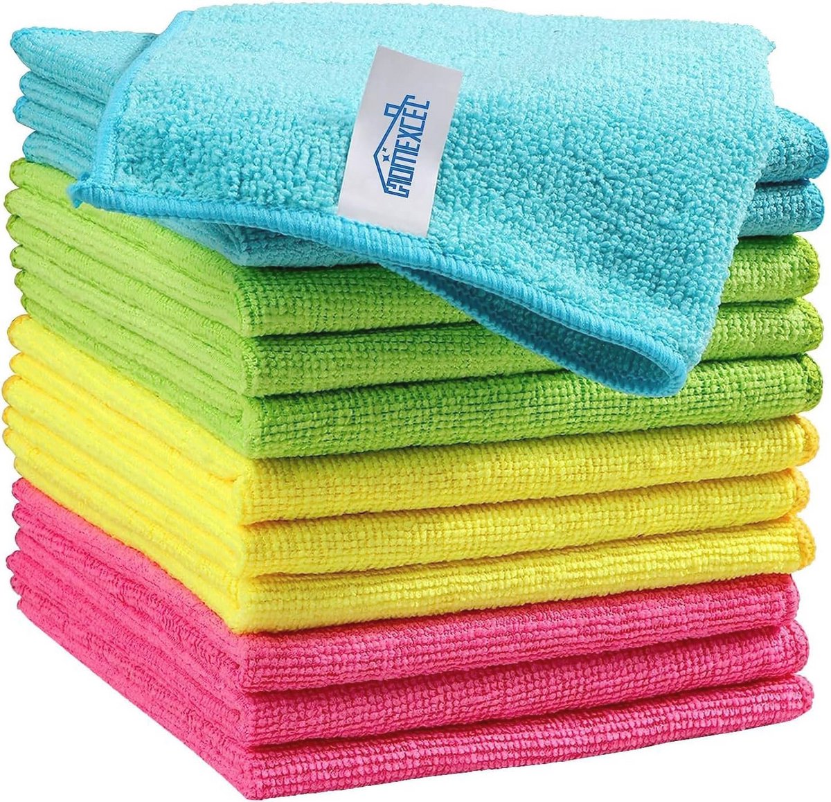 Microvezeldoeken Assortiment - 12 Stuks Reinigingsdoeken in 4 Kleuren (29 x 29 cm)