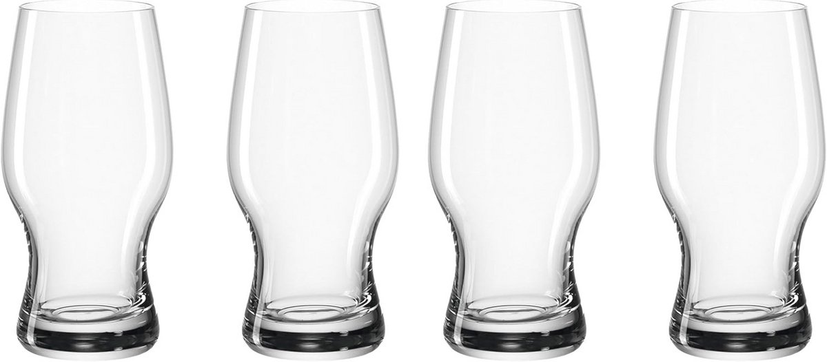 Set van 4 Bierbekers voor Craftbier - 330 ml - Dunwandig Glas met Cilindervorm
