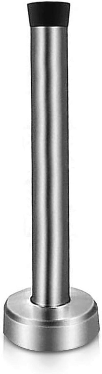 Deurstopper 4 Inch - Roestvrijstalen Muurbevestiging met Geluidsreducerende Rubber Tip