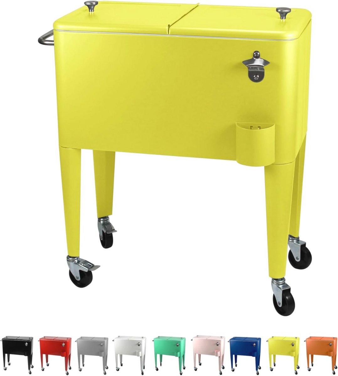Ruime Koelbox met Wielen - Perfect voor Feesten en Barbecues
