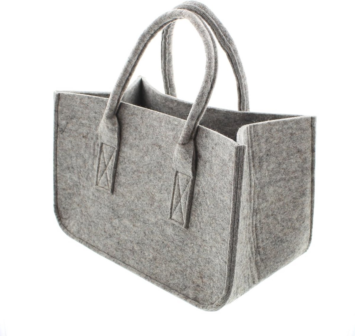 Lichte Grijze Vilten Tas - 40 x 22 x 24 cm