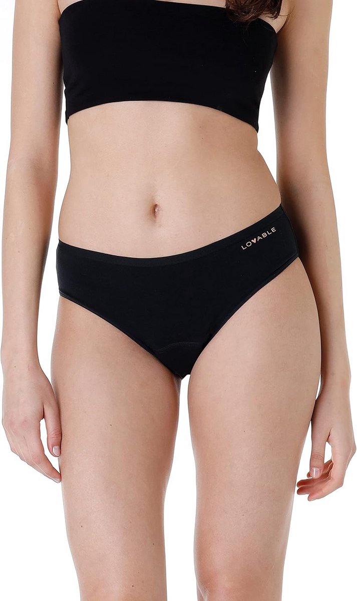 Wasbaar Absorberend Ondergoed voor Dames - Zwart