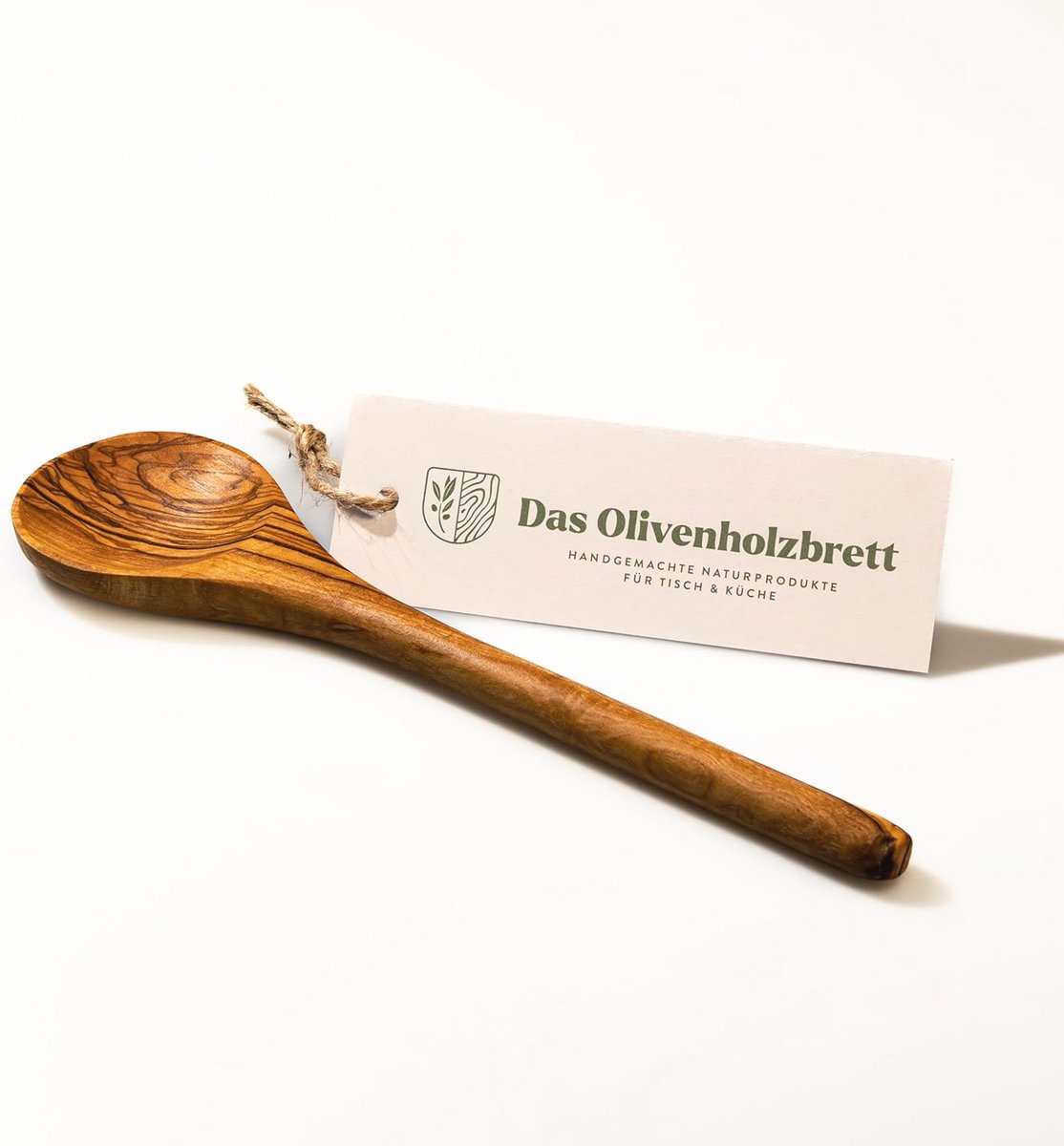 Houten Kooklepel van Olijfhout 25 cm - Natuurlijke en Handgemaakte Keukentool