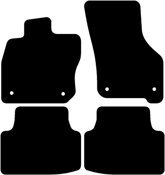 Tapis de voiture en caoutchouc Tapis de voiture Volkswagen Golf 8 - Année de construction : 12/2020 - 2022 - Ajustement d'origine - 4 pièces