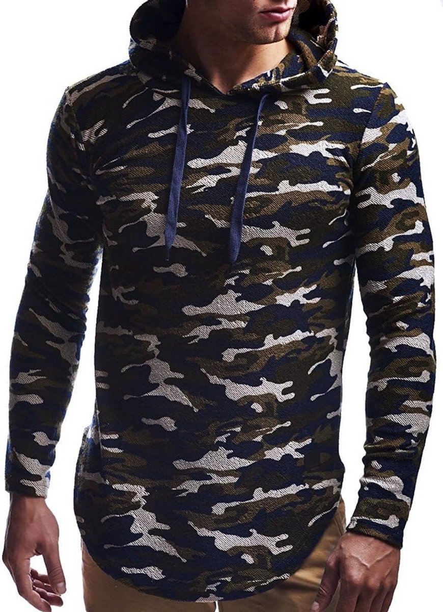 Slim Fit Herentrui met Capuchon - Basic Katoen Blend Hoodie