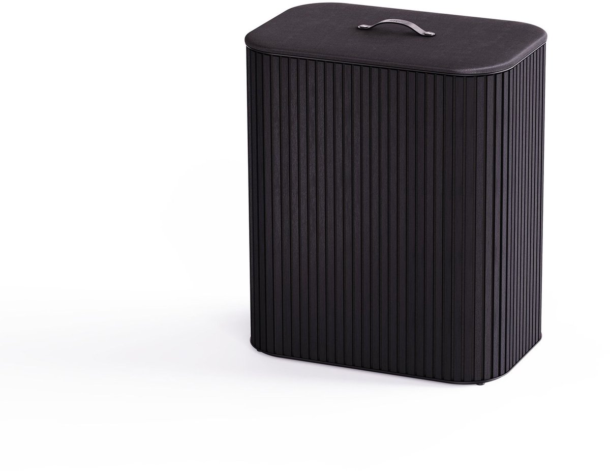 Joseph Joseph Tota Twin Luxe Wasmand 2x45 liter Bamboe - Zwart