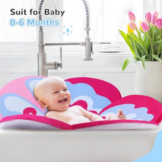 Veilige en Zachte Baby Badmat voor Waskom - Antislip Badkussen voor Pasgeborenen tot 6 Maanden — afbeelding 3