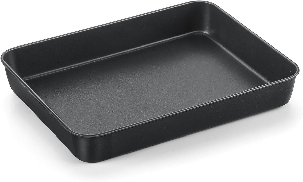 Diepe Antiaanbak Bakplaat van Roestvrij Staal - Bakvorm voor Brownies en Lasagne, 31,8 x 24,8 x 5 cm