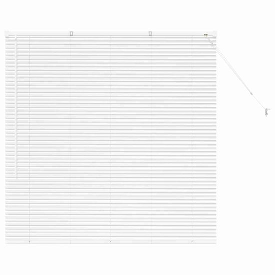 Raamblind met gordijnen | Raamgordijn Wit Aluminium