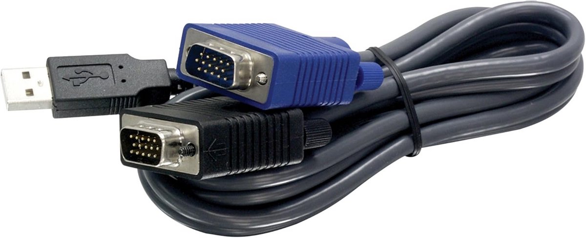 USB VGA KVM Kabel M/M 15-pins HDB 1.83 Meter voor KVM Switch