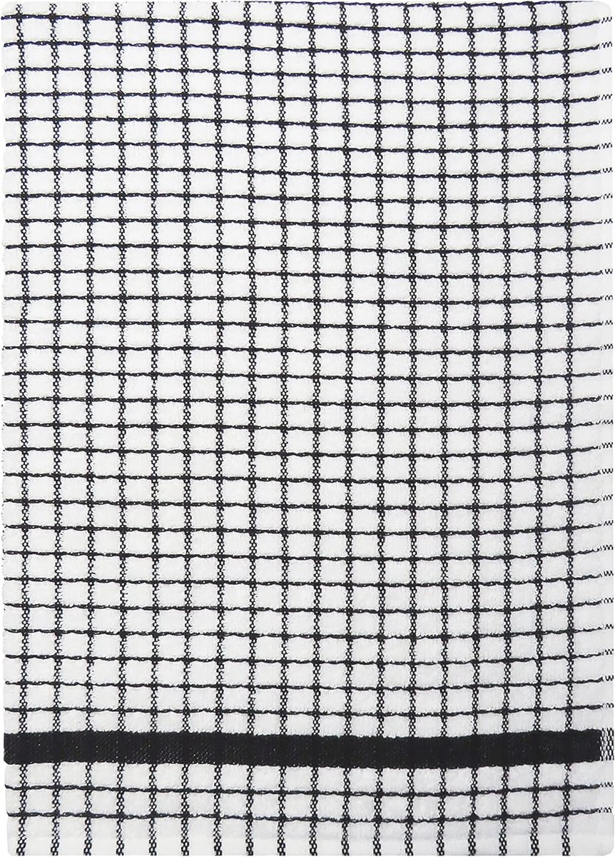 Ultra-absorberend Theedoek 50x70 cm - 100% Katoen, Zwart, Machine Wasbaar
