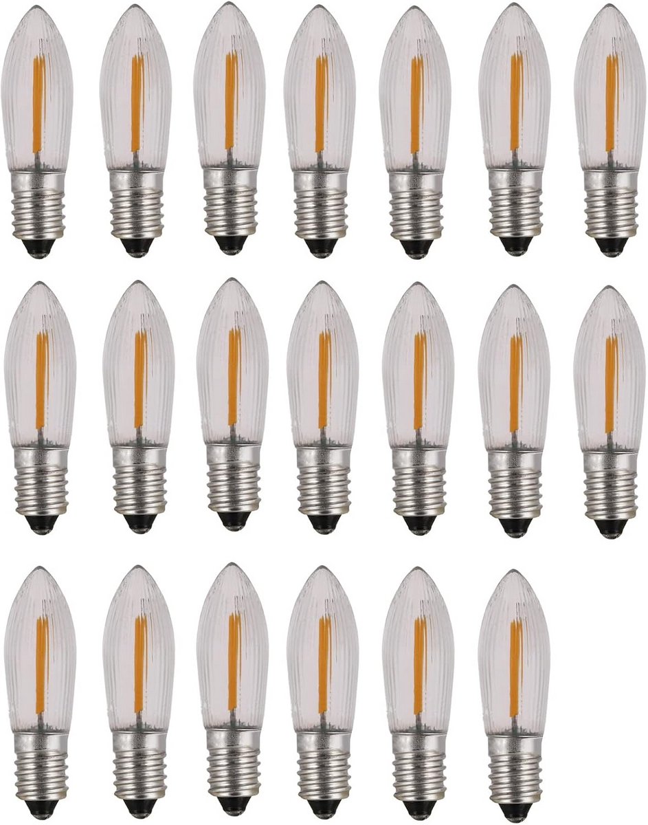 E10 LED topkaars lampje voor lichtketting 14-55 V AC 0,2 W 20 lm 3000 K