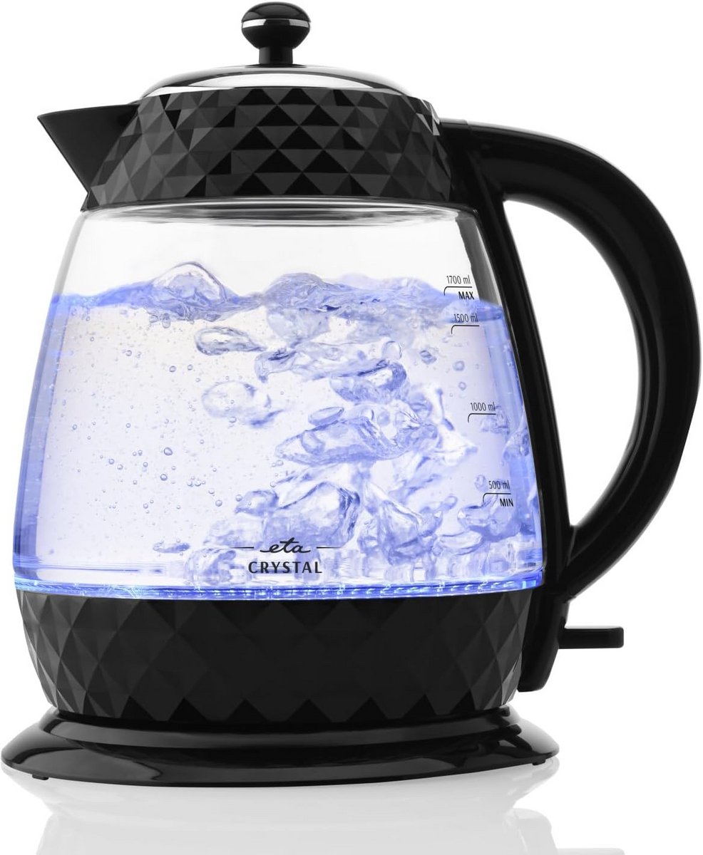 Glazen Waterkoker 1.7 Liter - 2200W met Anti-Kalkfilter en Automatische Uitschakeling