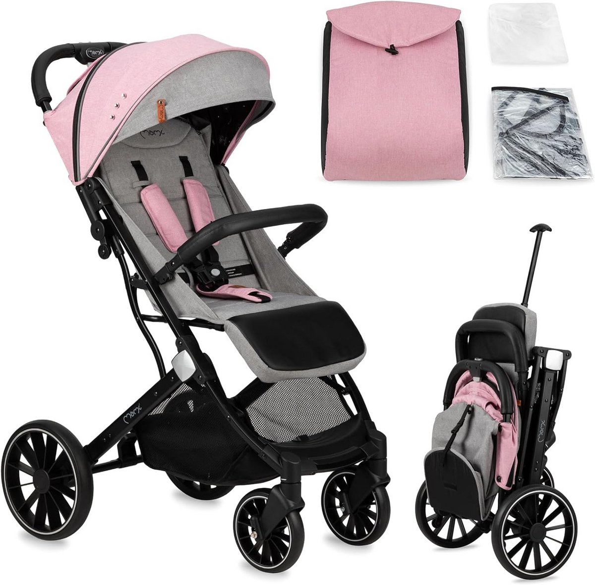 Inklapbare Kinderbuggy met Ligfunctie Lichtgewicht en Wendbaar
