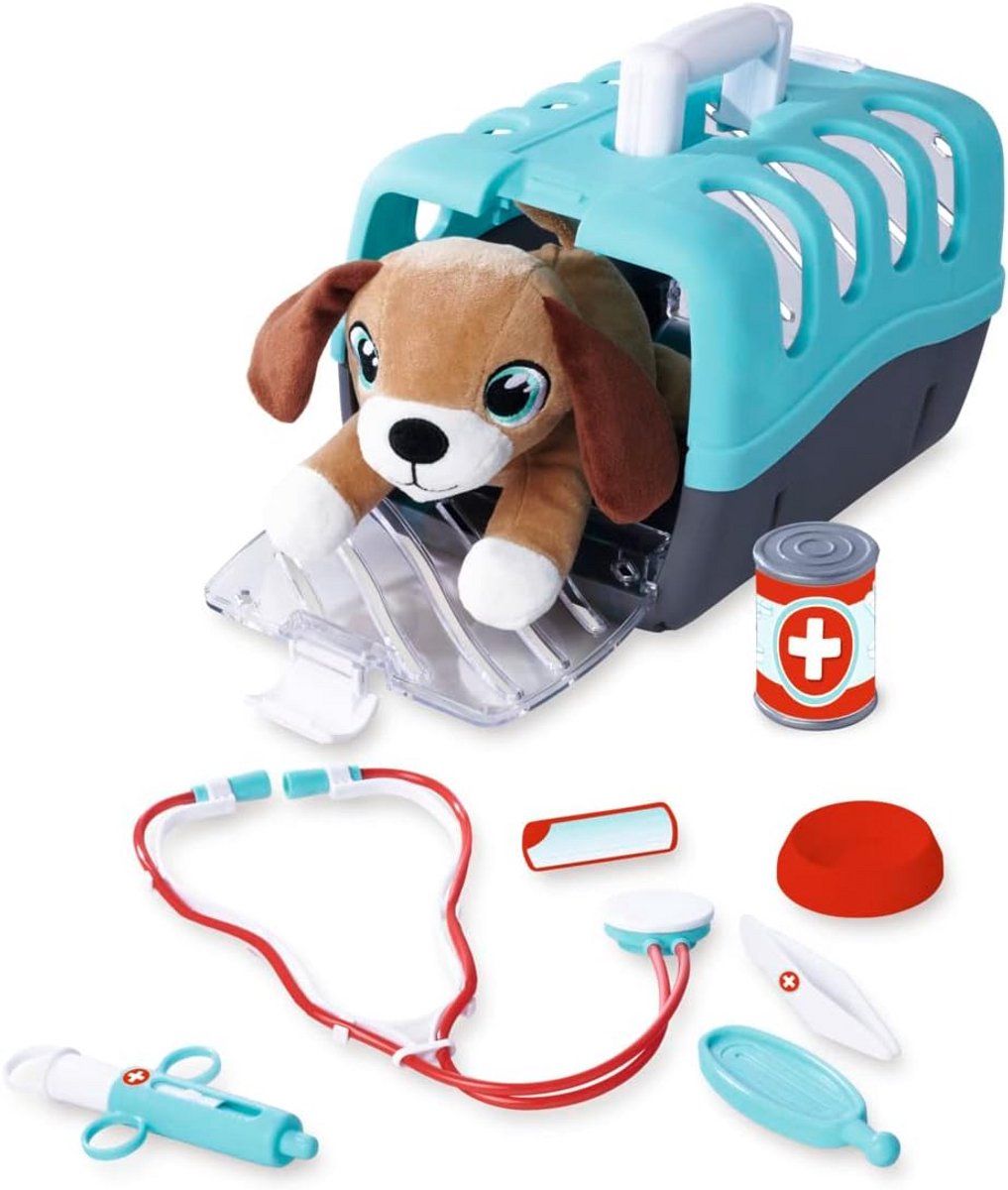 Kindervetkoffer met 7 accessoires, 25 x 18 x 17 cm