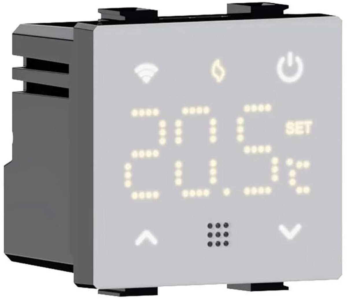 WIFI Slimme Thermostaat Programmeerbaar 2P 240V met Touch Display en Achtergrondverlichting, Compatibel met Plana Houders