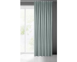 Luxe Velours Gordijn met Plissintape, 1 Stuk, Elegant en Zacht, Effen Modern, 140x300 cm Zilver