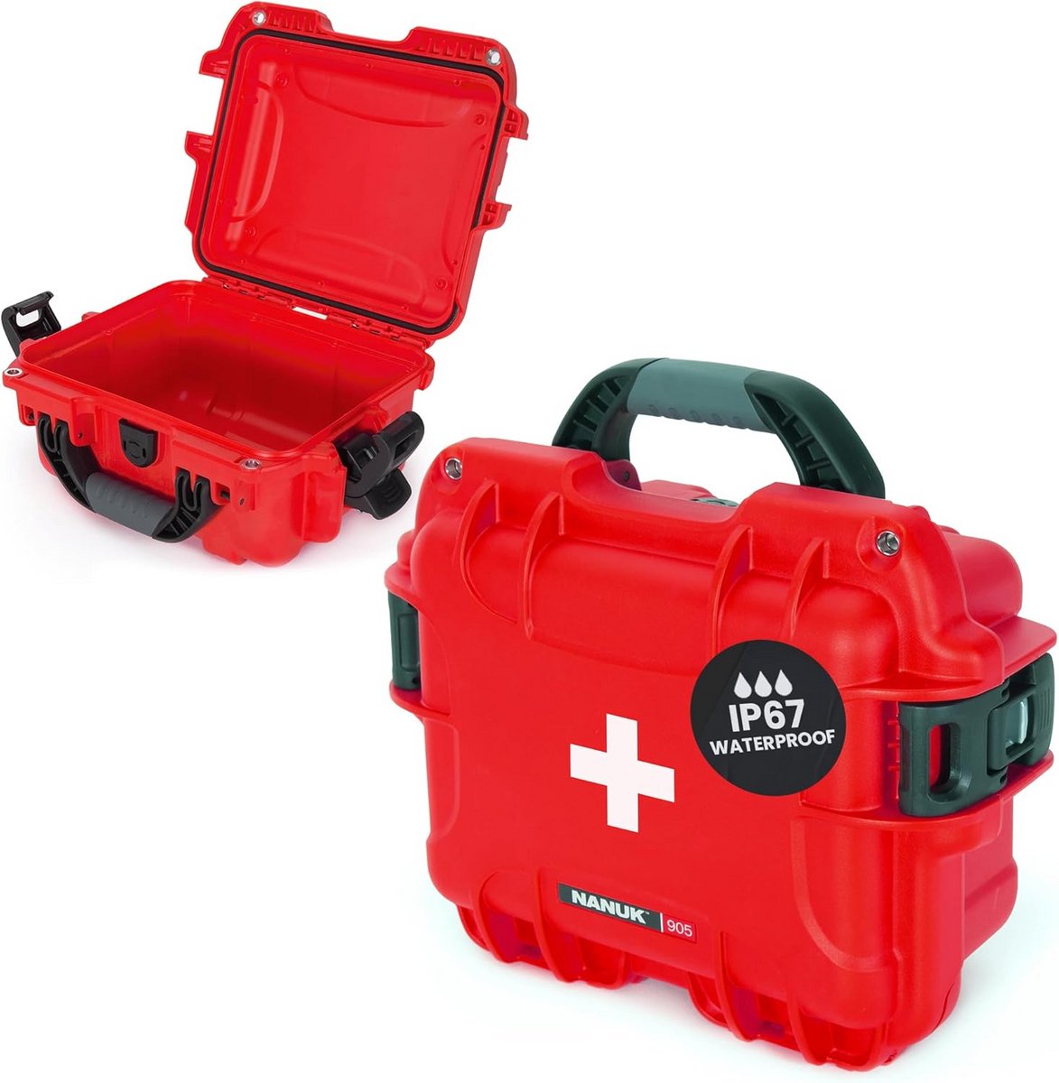 Waterdichte Opslagkoffer voor EHBO en Overlevingsuitrusting - Rood