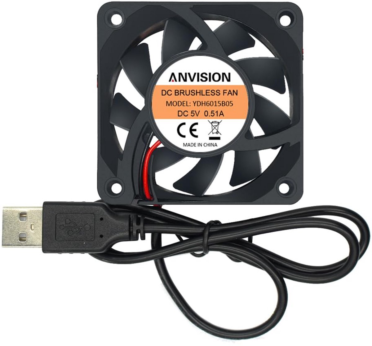 USB DC 5V Koelventilator 60x15mm met Dubbel Kogellager