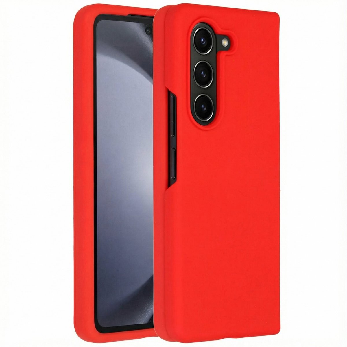 Accezz Hoesje Siliconen Geschikt voor Samsung Galaxy Z Fold 5 - Accezz Liquid Silicone Backcover - Rood