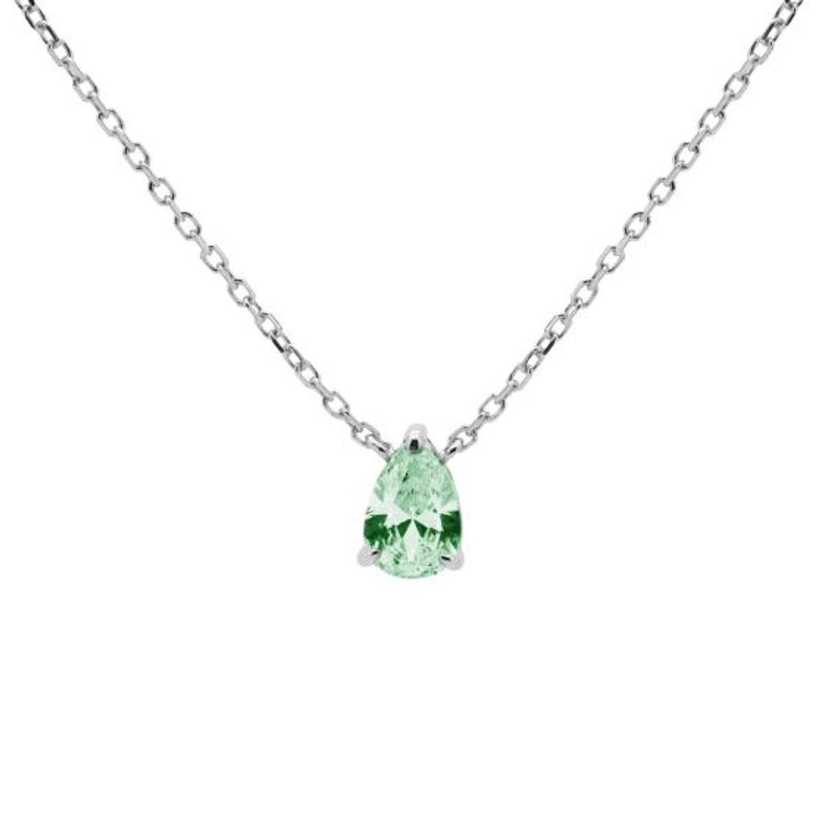Karma Collier Druppel Licht Groen Zilver