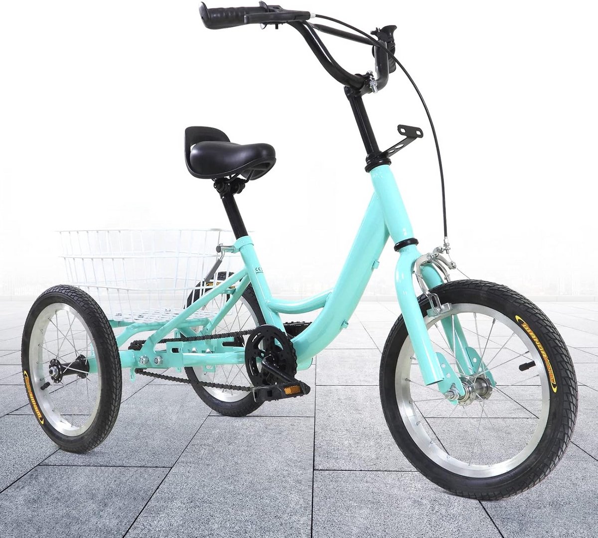 Kinder driewieler - Driewieler voor kinderen - Buiten spelen - Stabiel frame - 14 inch - Lichtgroen