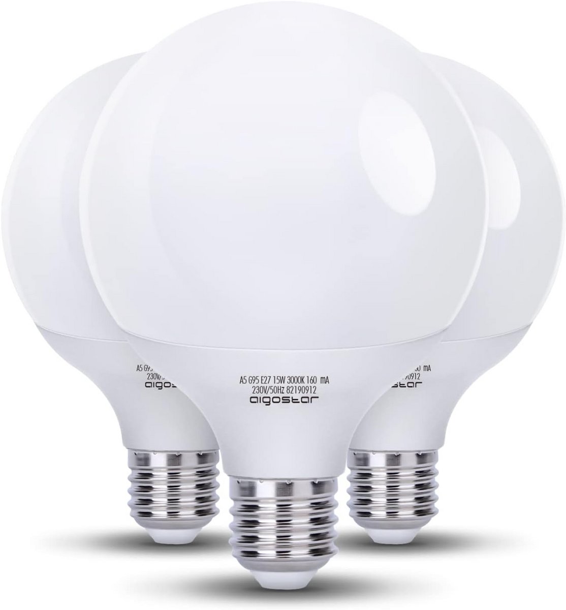 Set van 3 LED Lampen E27 Fitting Warm Wit Licht 1500lm Hoog Rendement