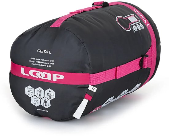 Slaapzak Loap Geita Lady Grijs L-rits links - L-levý zip van Merkloos — afbeelding 3