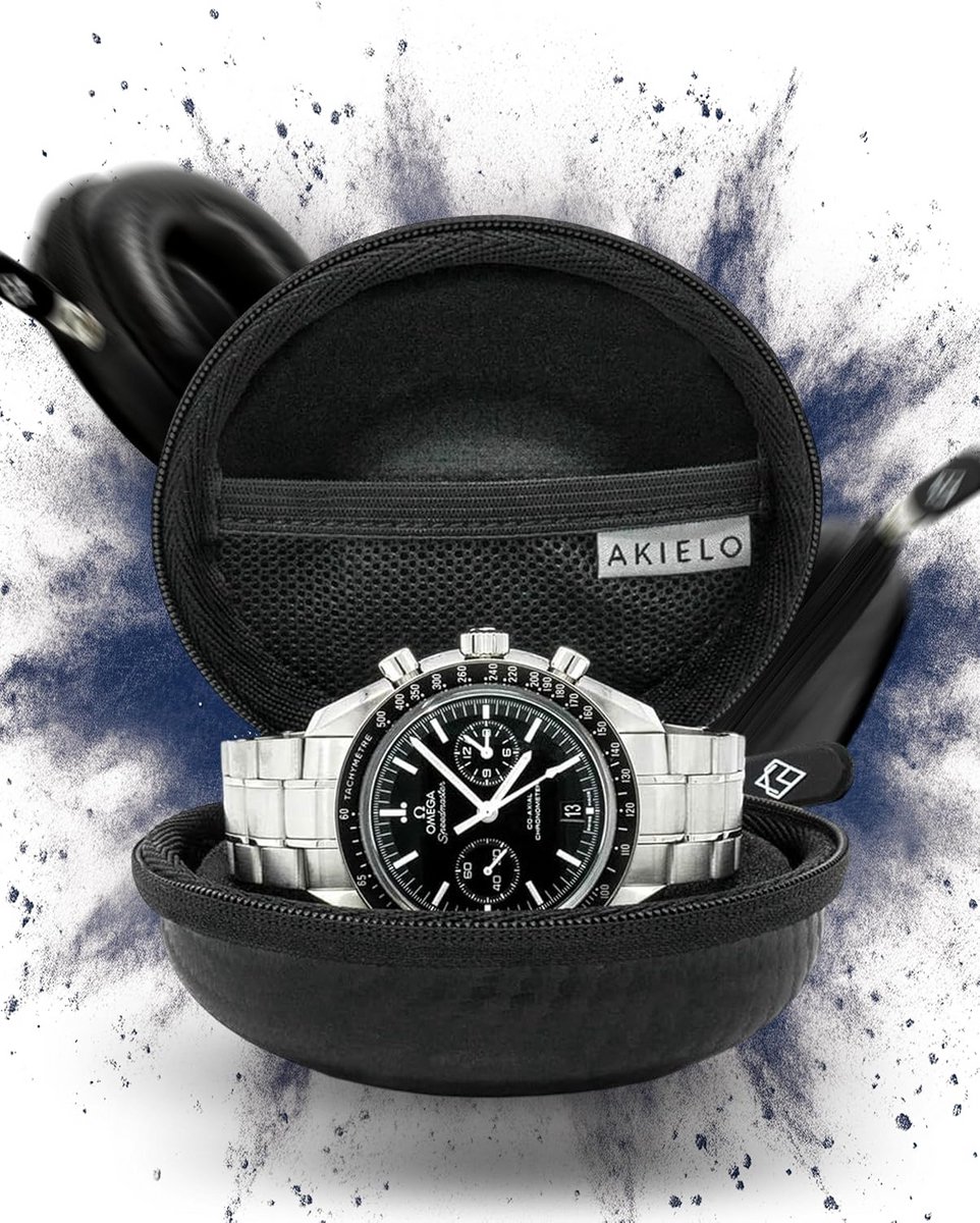 Reis etui voor Horloges - Luxe Horlogebox met Poetsdoek en Geschenkdoos - Geschikt voor Smartwatches en Polshorloges tot 54mm