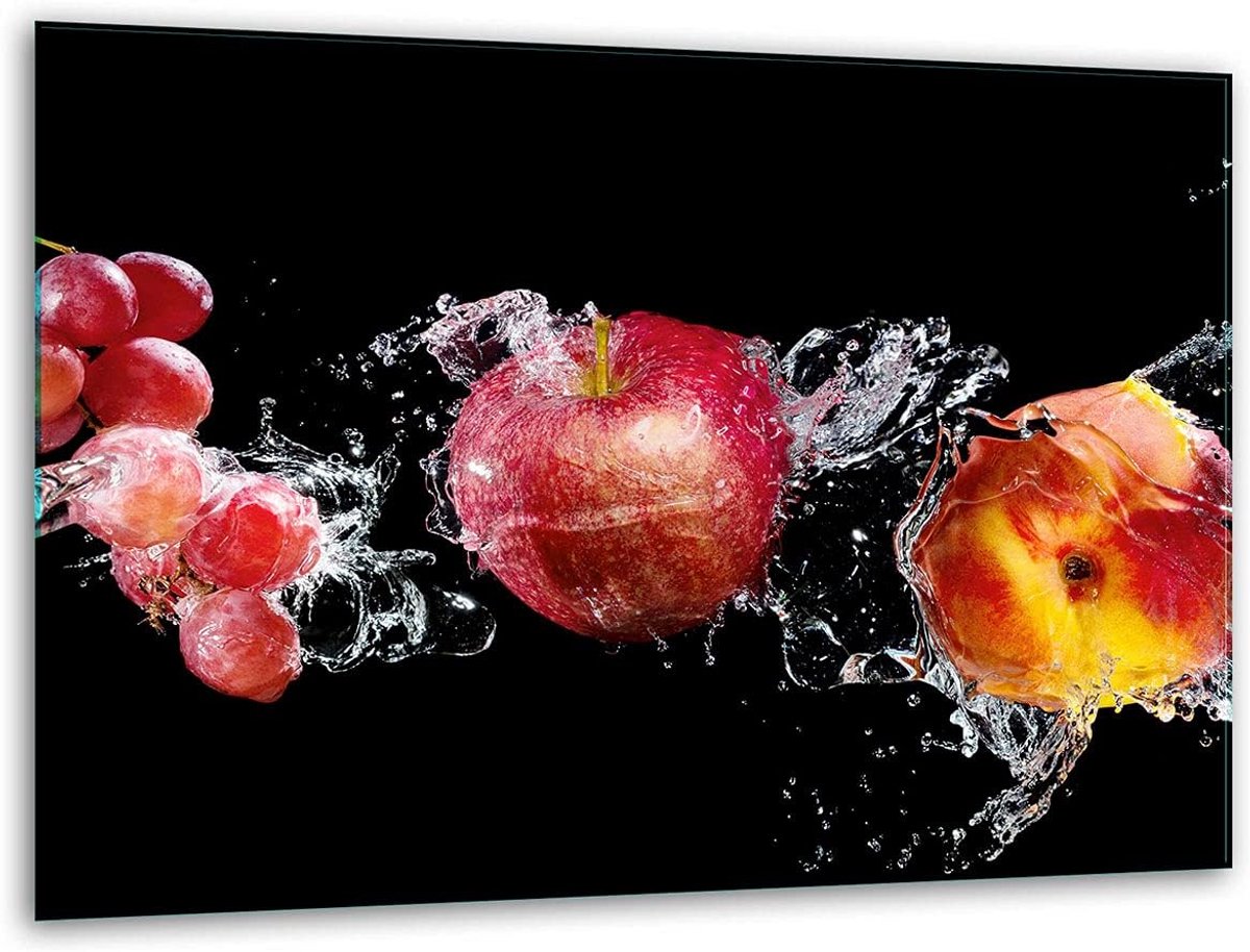 Glazen Snijplank 40x30 cm met Fruit Design - Krasbestendig & Hittebestendige Zijplaat