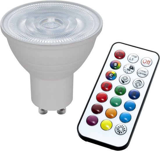 Inbouwspot LED Kleurtherapie IP65 GU10 RGBW 6W voor Douchecabine of Sauna (Vierkant)