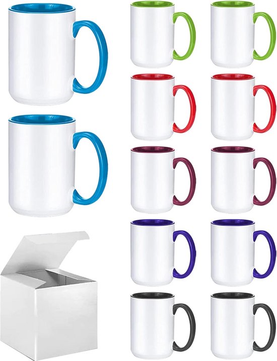 Sublimatie lege keramische mok kleur hart ronde handvat kopjes creatieve koffiemok cadeau voor doe-het-zelf logo afbeelding aanpassen creatief cadeau  15