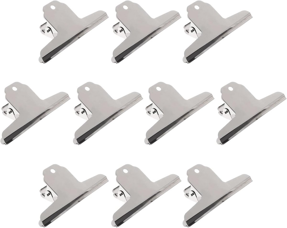 Grote Metalen Bindclips 75 mm - Sterke Klemmen voor Documenten en Foto's (10 stuks)