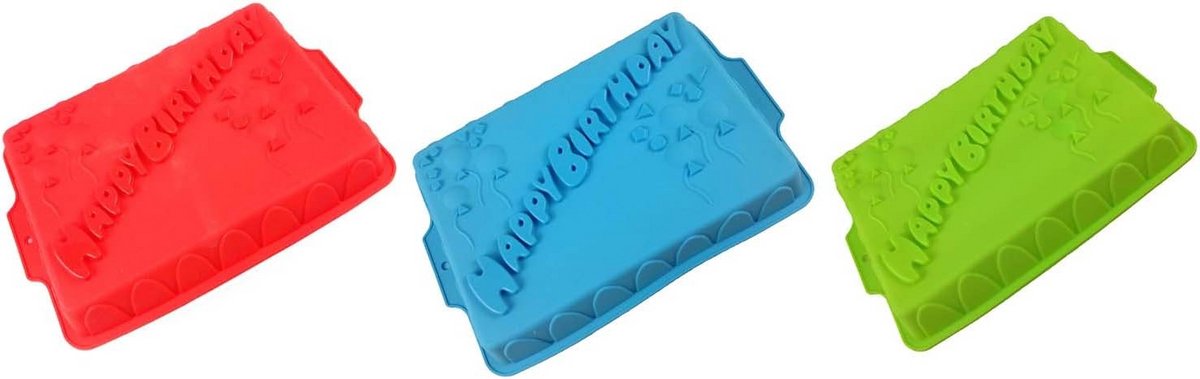 Flexibele Siliconen Bakvorm voor Happy Birthday Taart en Brood