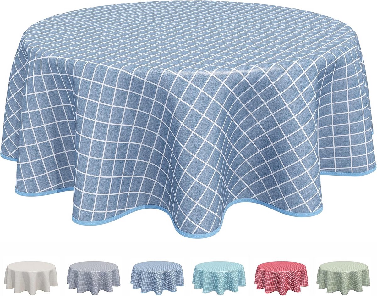 Ronde PVC Tafelkleed 160 cm Rood - Waterdicht en Afwasbaar