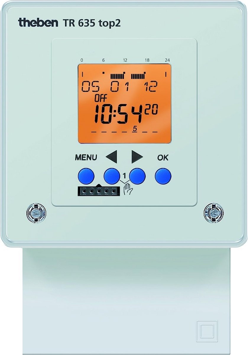 Digitale Tijdschakelklok TR 635 Top2 - Wekelijks Programma - 1 Kanaal - Eenvoudige Programmering