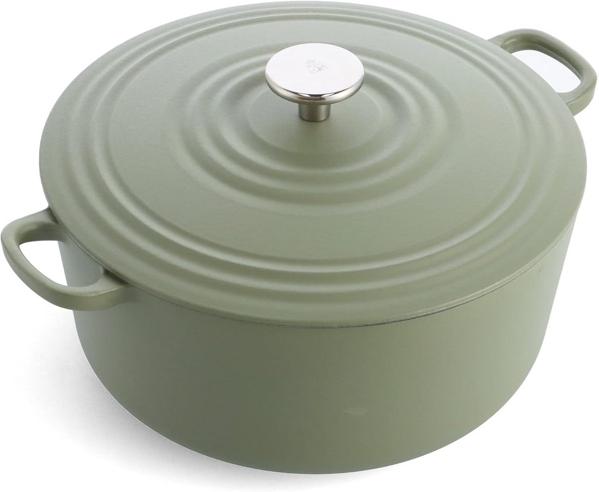 Gietijzeren Braadpan met Deksel 28 cm voor Inductie Geschikt