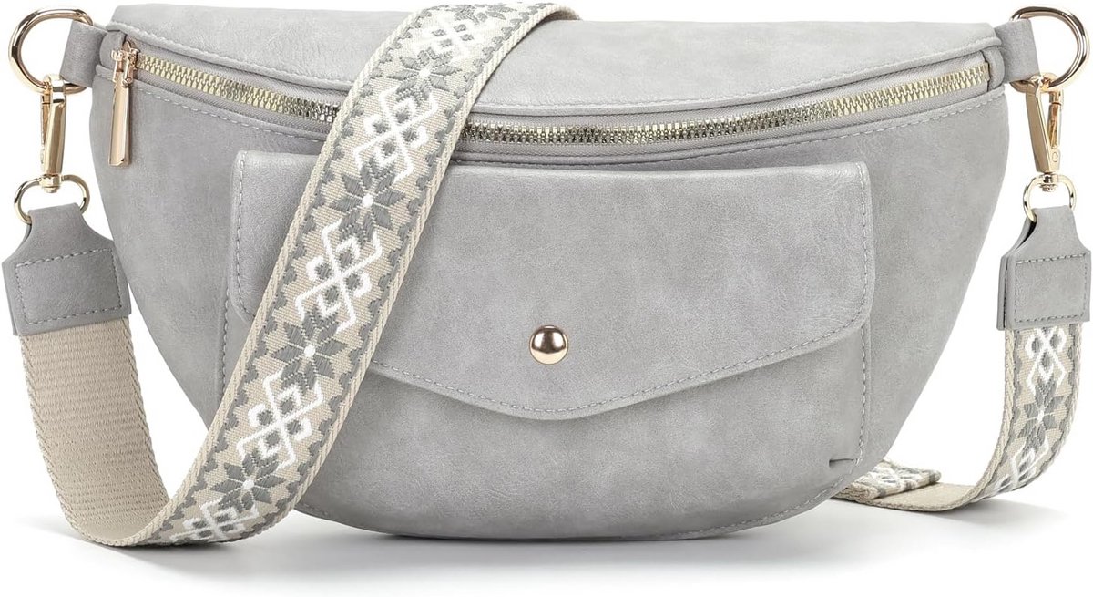 Elegante Zwarte Schoudertas voor Dames van Breed Leer