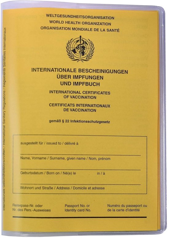 WEIDEBACH® Vaccinatiepaspoort STANDAARD met vaccinatiekompas, vaccinatiebewijs, internationaal