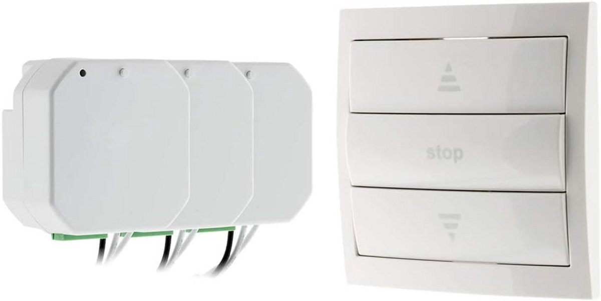 Set Rolluikbediening met Afstandsbediening en 3 Modules voor Smart Home
