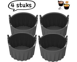 4-delige muffinvorm - Siliconen bakvorm voor airfryer - Gemakkelijk schoon te maken eierkokervorm - Grijs