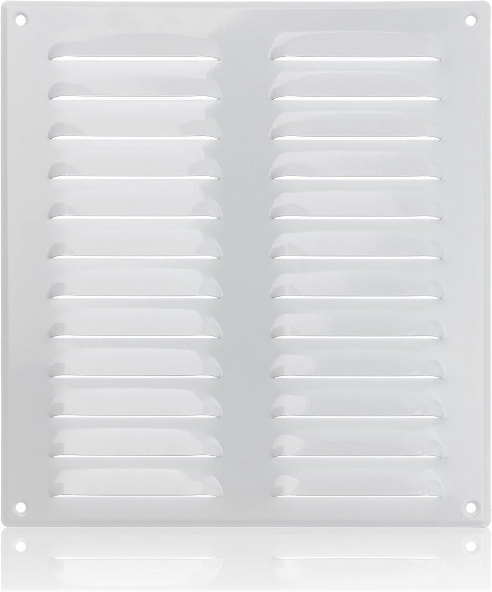 Ventilatie Rooster Wit Staal met Hor 260x280mm