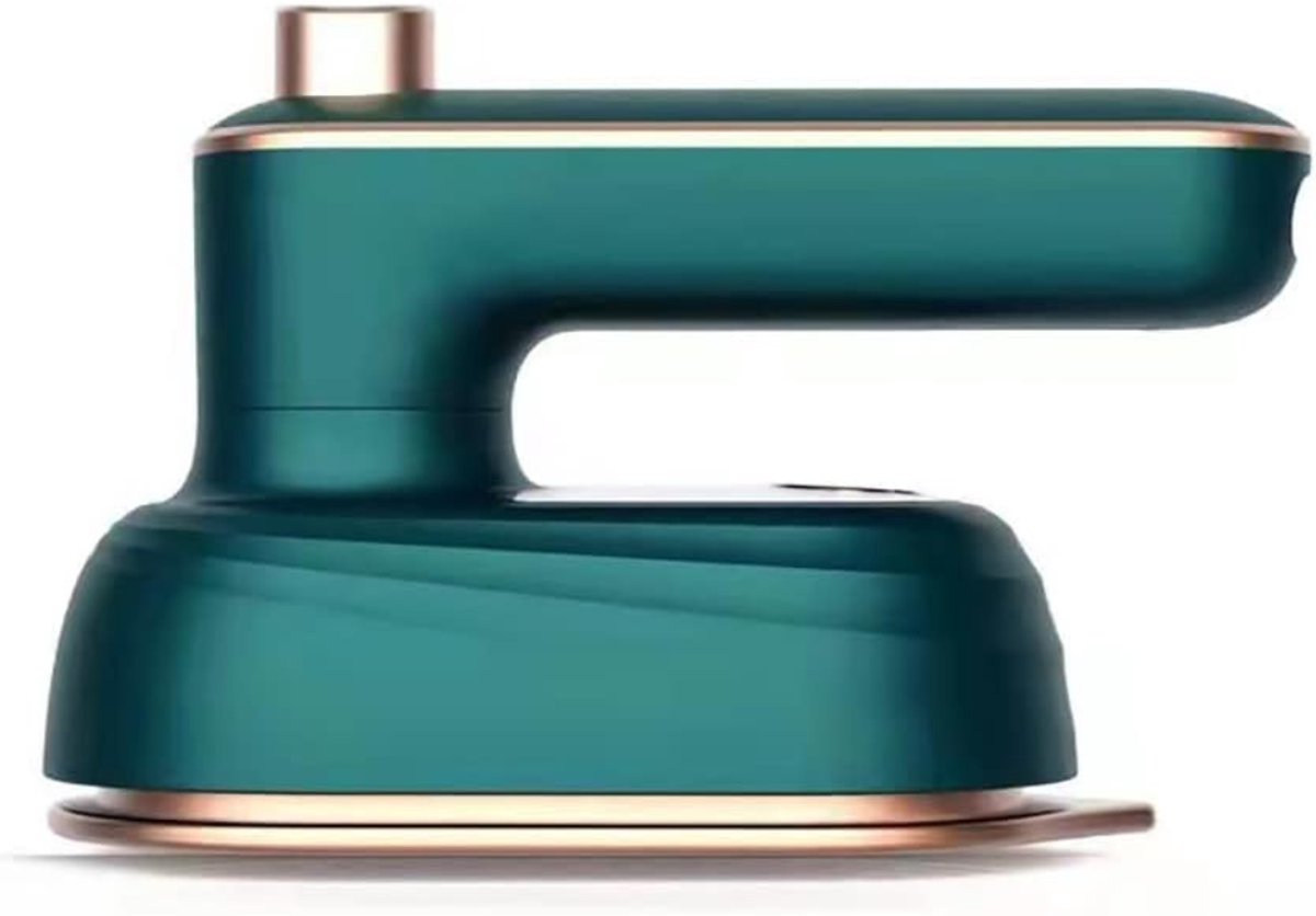 VIN® Luxe Reisstrijkijzer – Mini Strijkijzer - Inklapbaar - 12,8x6,2CM - Sprayfunctie - Stomend Effect - Travel Iron – Strijkijzer Vakantie – Reisstrijkijzer Klein - Groen/Goud
