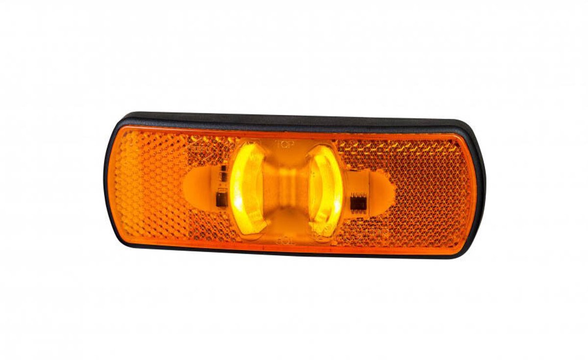 led zijmarkeringslamp universeel oranje 4x led - contourlamp - zijlamp - led breedtelamp