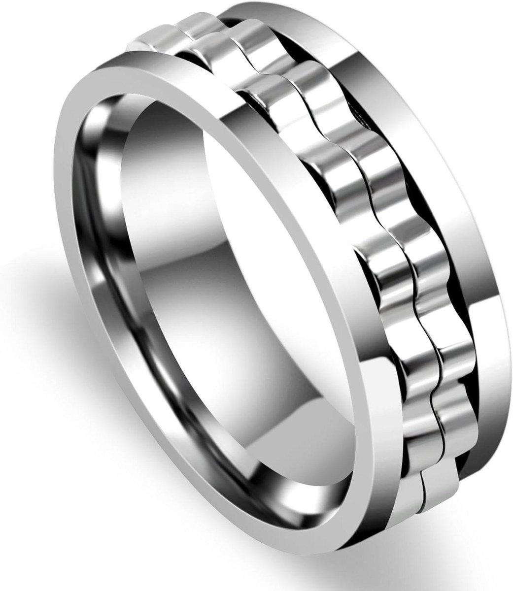 Eamber - Vergulde Gear Spinner Ringen van Rvs voor Stressverlichting (maat 6-10)