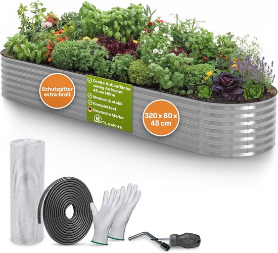 Verhoogd Bed Plantenbed Groentebed Plantenbak Bloembed 1190x595x420mm P 010466824380