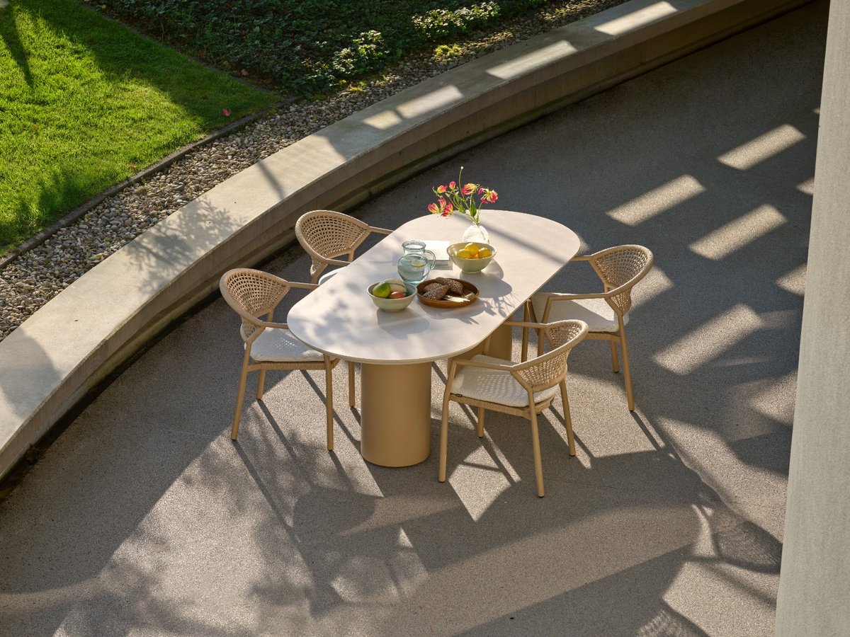 Hartman Taragona chaise de jardin empilable rope dining - Cappuccino