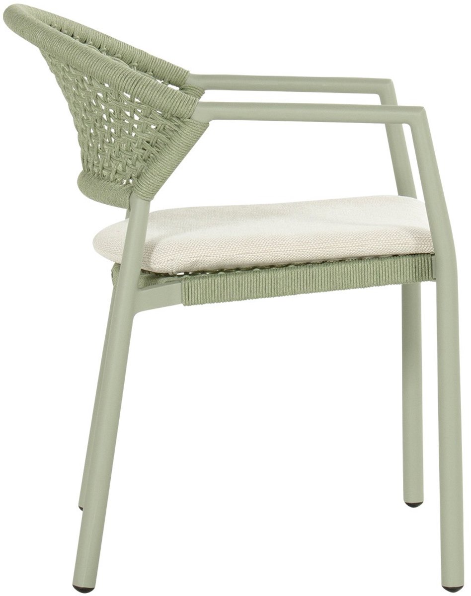 Hartman Taragona chaise de jardin empilable rope dining - Soft Green