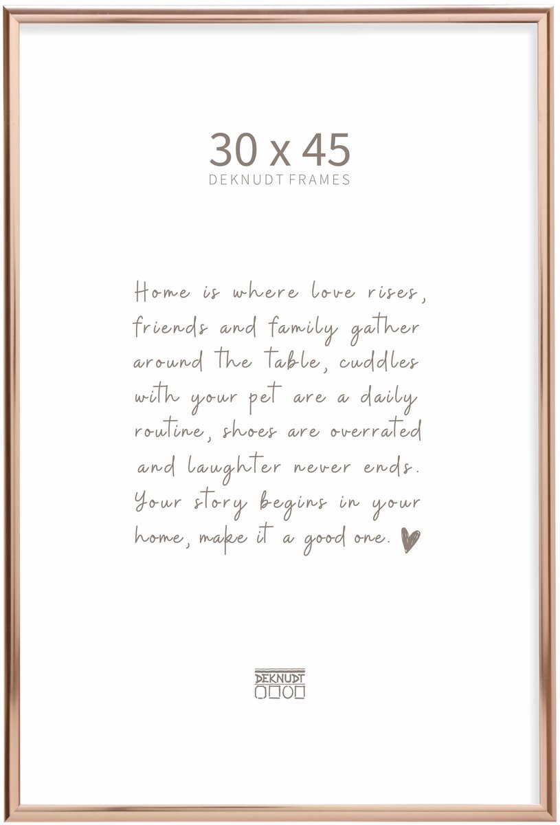 Deknudt Frames fotolijst S027A5 - smal rosé goud aluminium - 30x45 cm