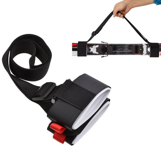 Innovaland - Ski houder - Verstelbaar - Skidrager - Skiband - Ski Accessoires - Draaggordel - Draagband - Draaggordel - Clip - Skihouder - Ski Strap - Riem - Skiriem - Gordel - Wintersport
